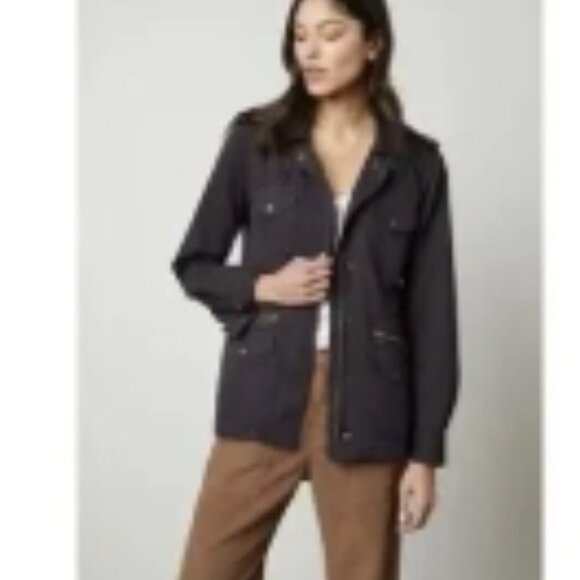 Lily Aldridge for Velvet Ruby Lightweight Utility Army Jacket Gray Size XS - Picture 2 of 14
